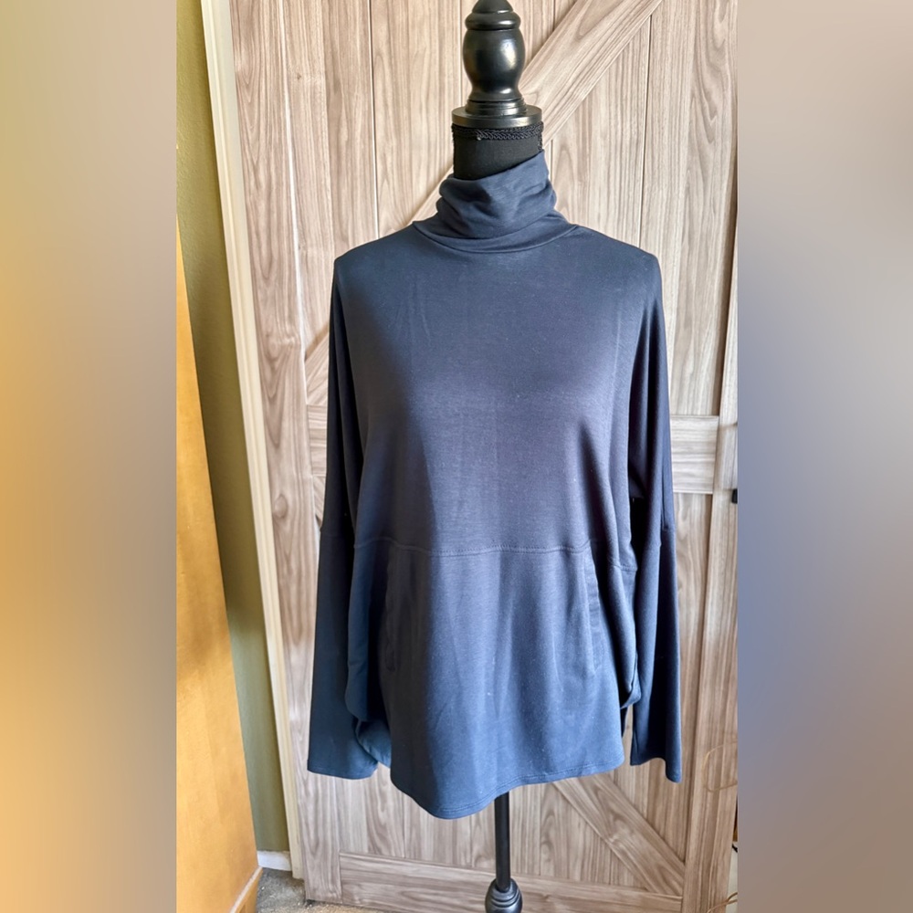 Olivia Sky Navy Blue Hoodie Top